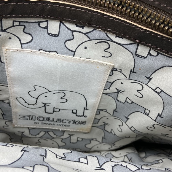 NWT ZH Collection by Sanaa Hyder Elephant Tote Bag - Picture 7 of 8